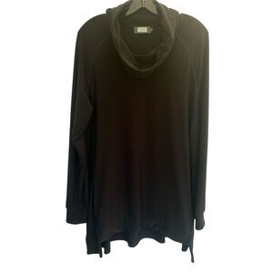 Sympli Long Sleeve Cowl Neck Black Sweatshirt Sz 14